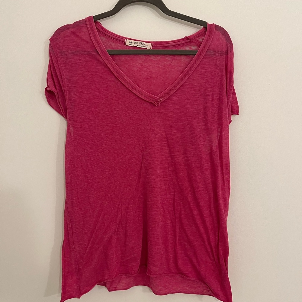 Pink Free People shirt